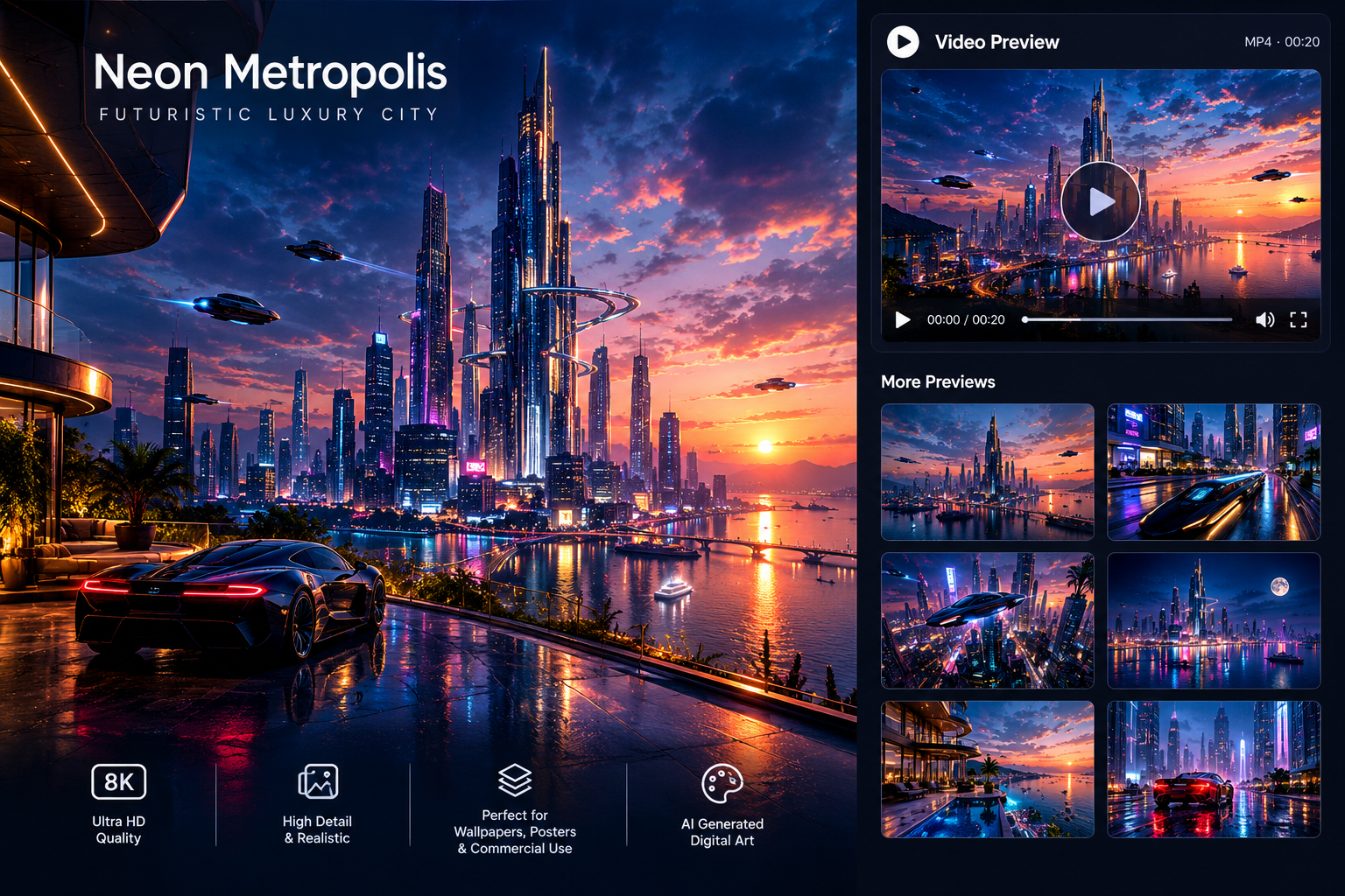 Neon Metropolis — Futuristic Luxury City 1